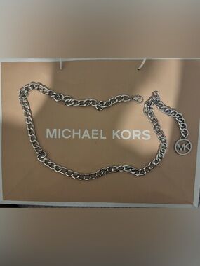 Michael Kors Silver-Tone Chunky Link Chain Necklace